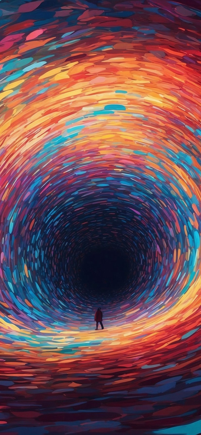Multicolored whirlwind - Wallpapers for iPhone 11/XR in 828x1792 resolution