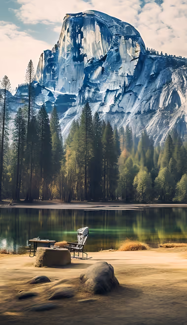 Nature wallpapers: USA, El Capitan, Yosemite, camp