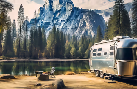 Nature wallpapers: USA, El Capitan, Yosemite, camp