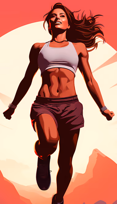 Endurance Wallpapers for Xiaomi 15T (1280x2772): running, girl, athlete, sunset
