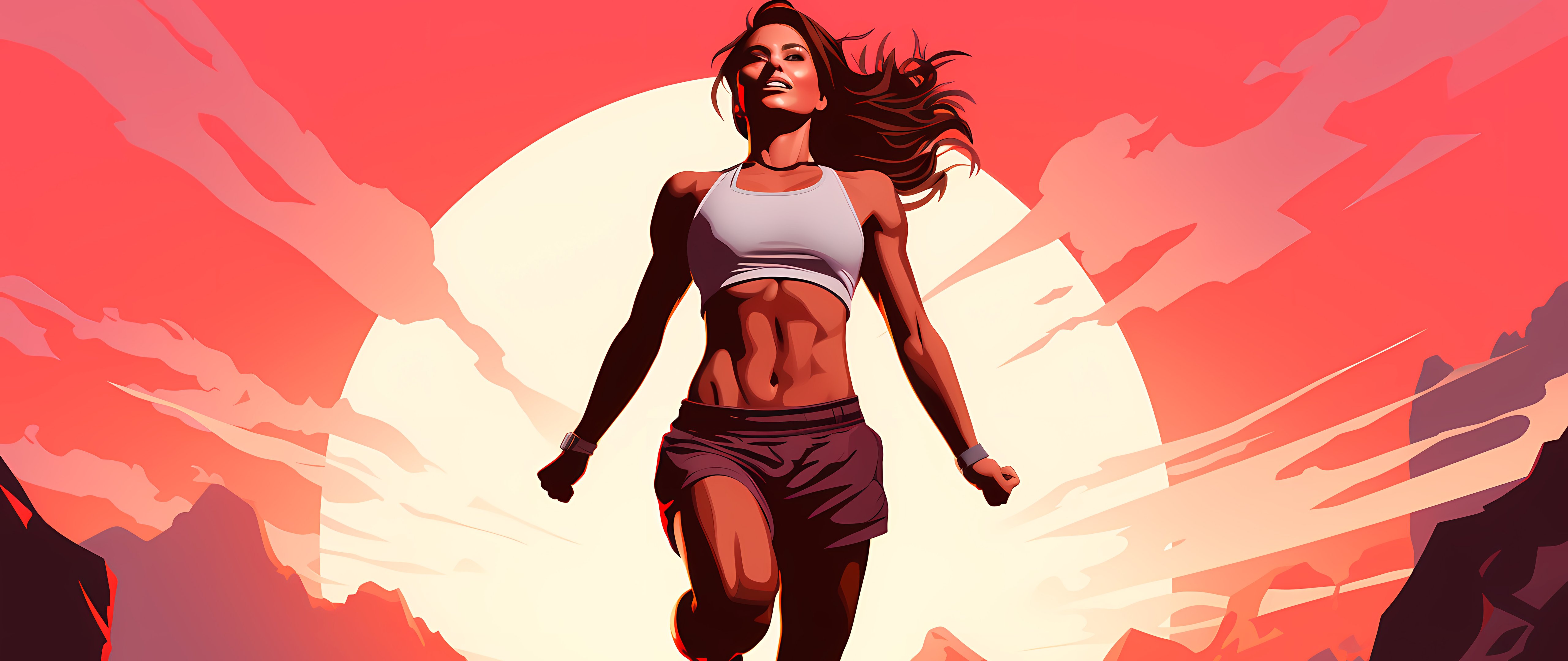 Evening jogging - 5K2K UltraWide 21:9 wallpapers in 5120x2160 resolution