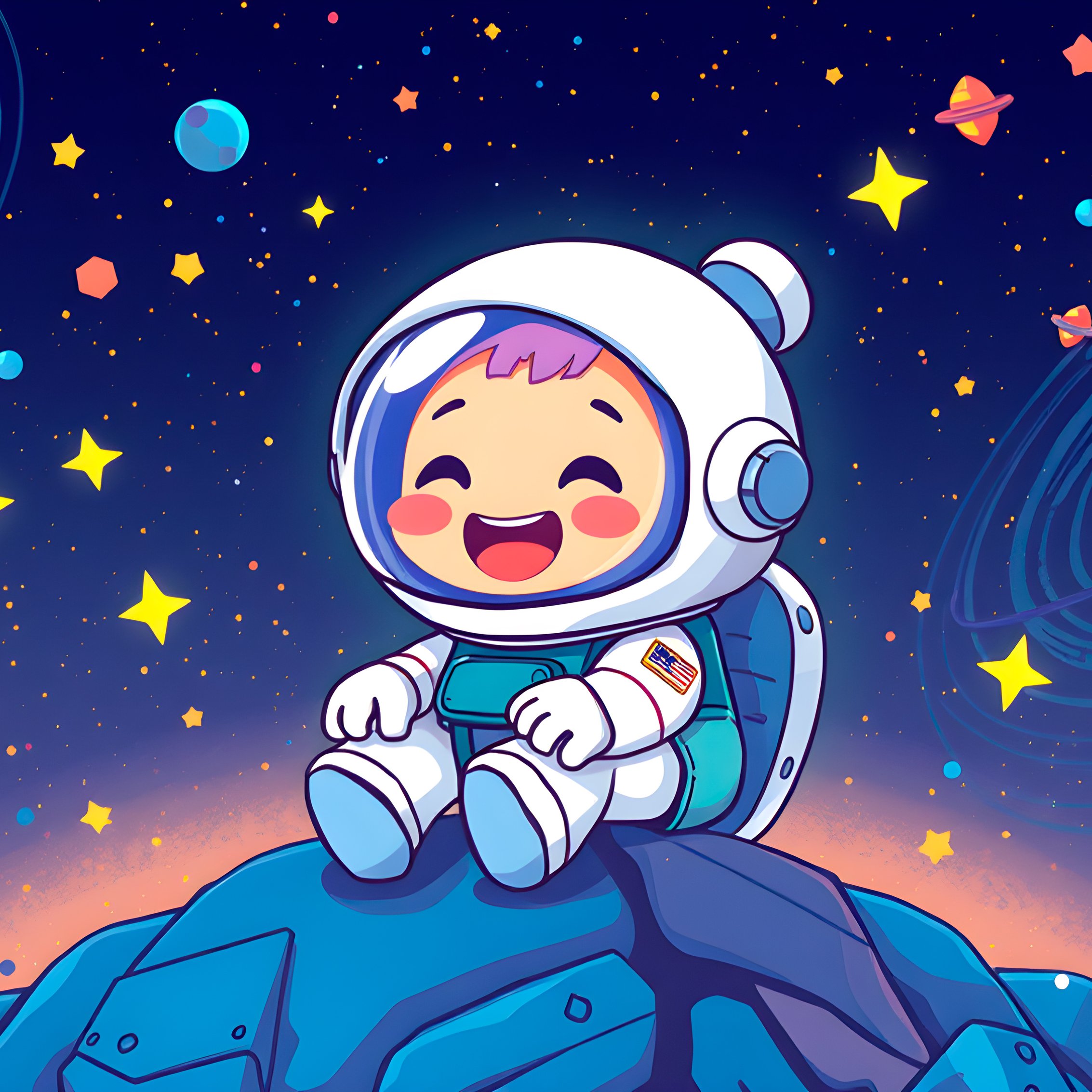 Space boy in a space suit - Wallpapers for iPad mini 8.3″ in 2266x2266 resolution