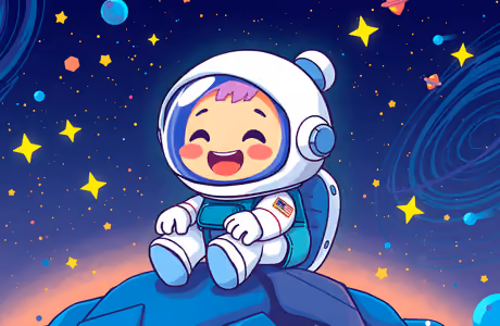 Обои космос: скафандр, космонавт, ребёнок, астероид
