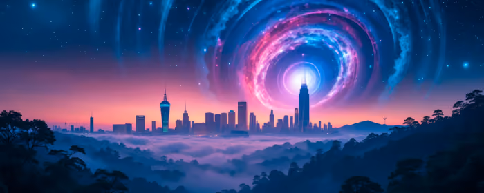 Cities wallpapers: skyline, skyscrapers, forest, fog