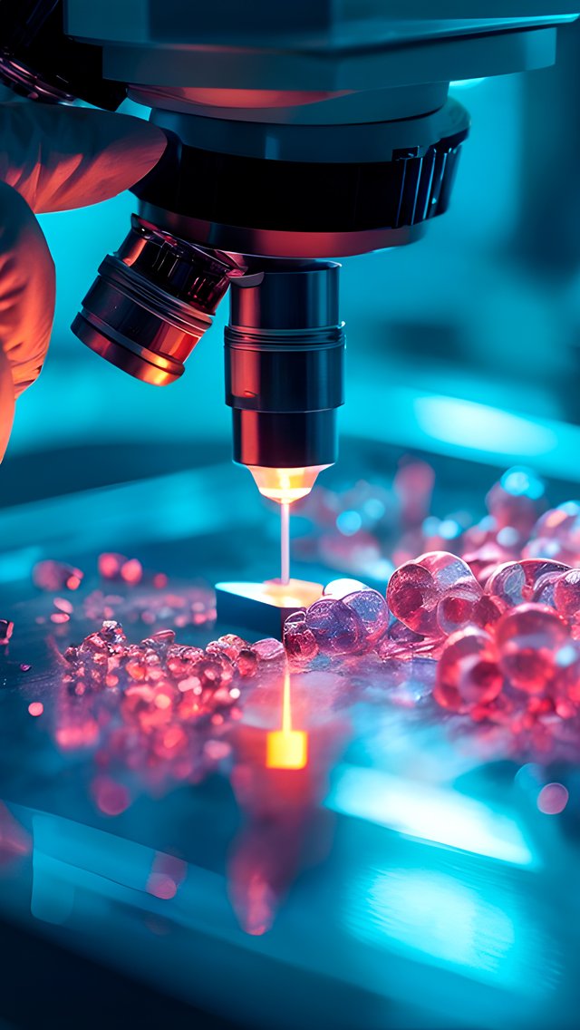 Biohacker studies under a microscope - Wallpapers for iPhone 5/5S/5C/SE in 640x1136 resolution