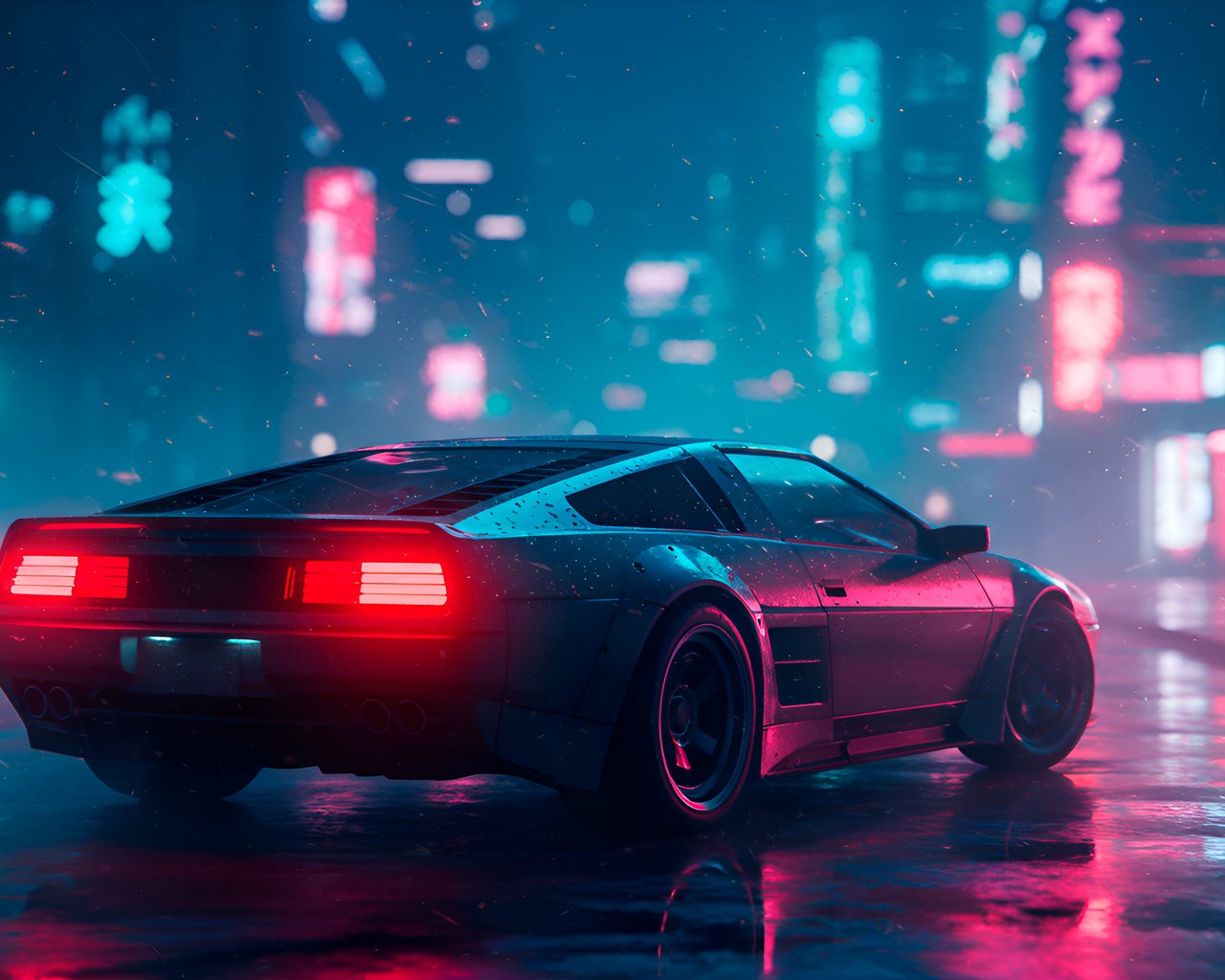 Retro futuristic car - SXGA wallpapers in 1280x1024 resolution