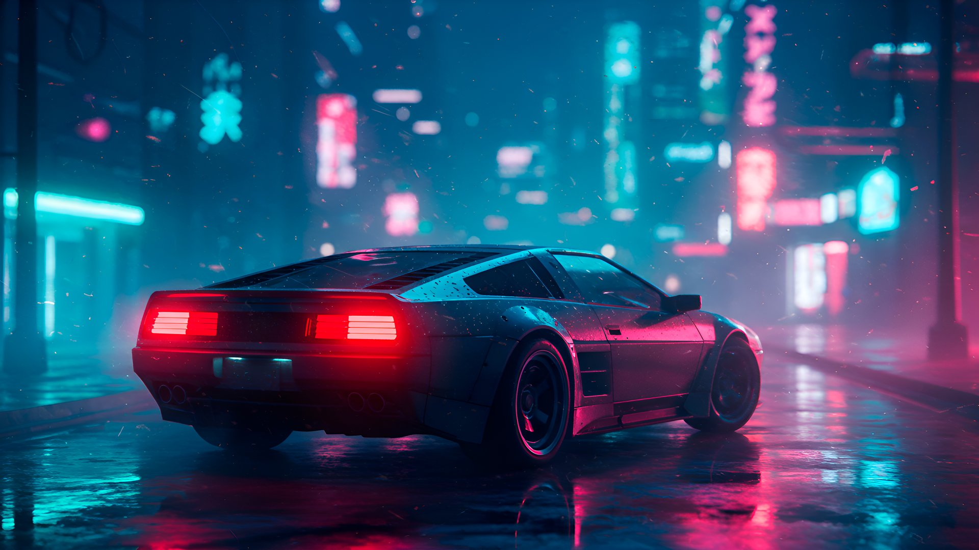 Retro futuristic car - Full HD wallpapers in 1920x1080 resolution
