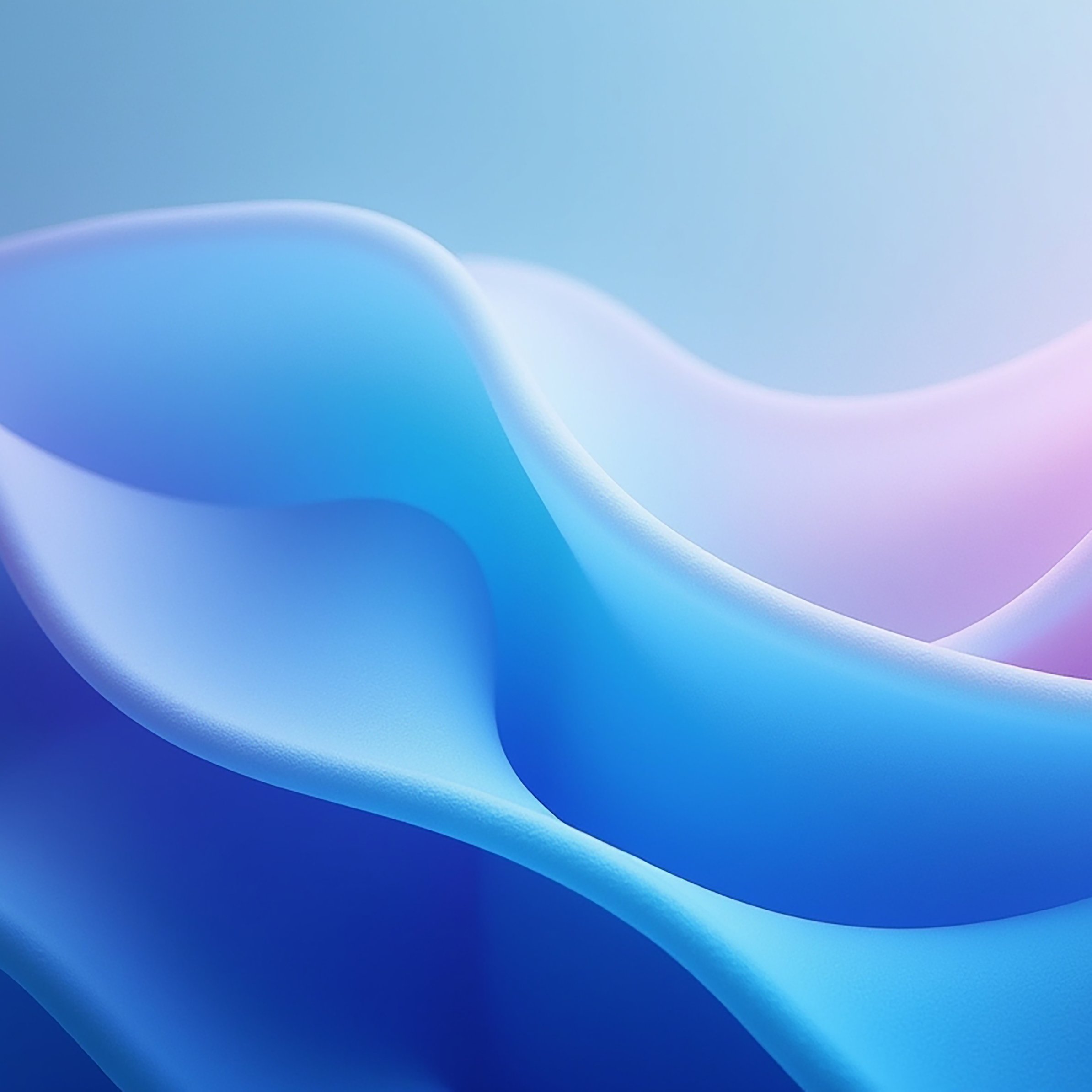 Blue and pink waves on the fabric - Wallpapers for iPad Pro 11″ in 2388x2388 resolution