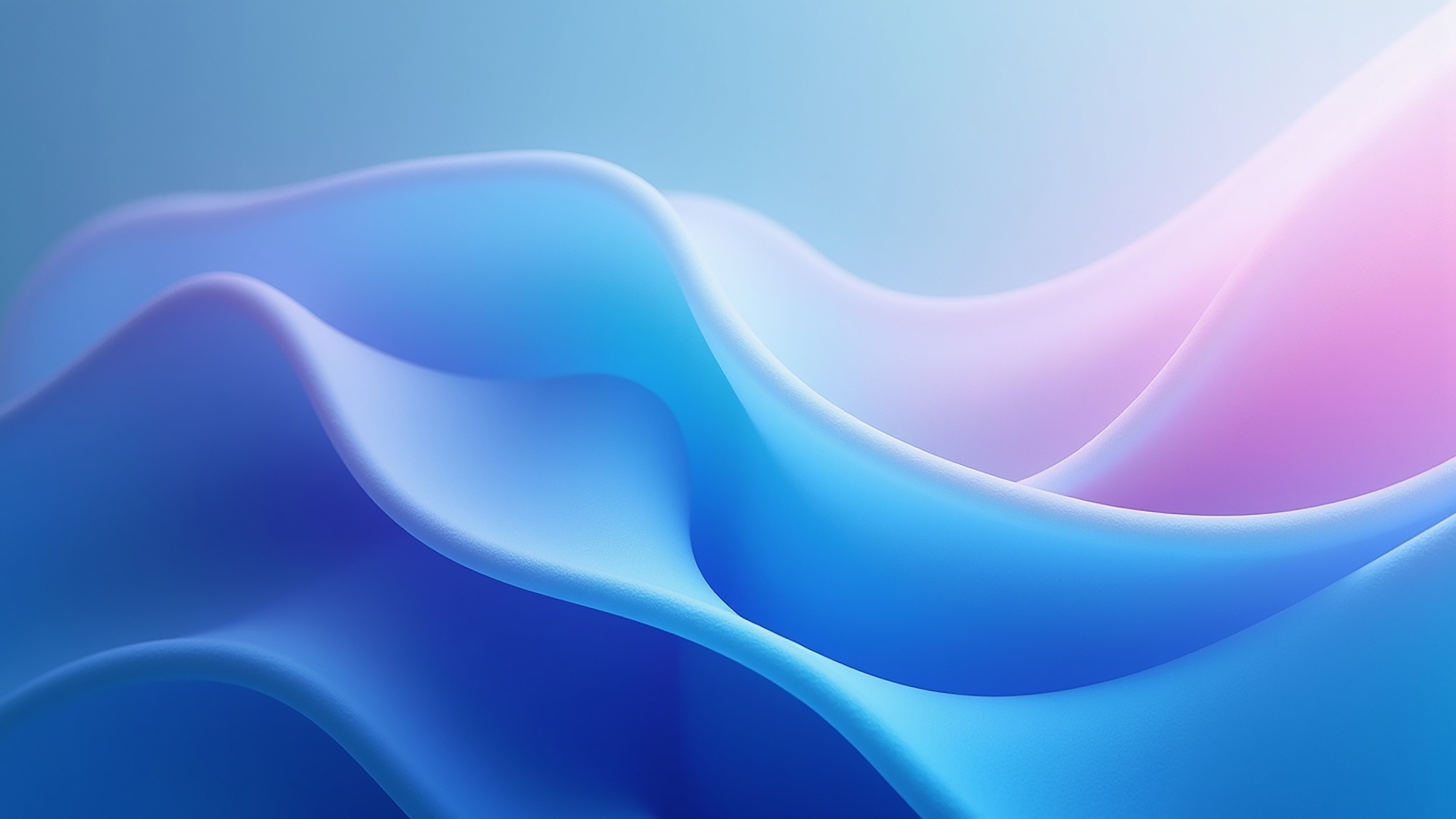 Blue and pink waves on the fabric - 5K wallpapers in 5120x2880 resolution