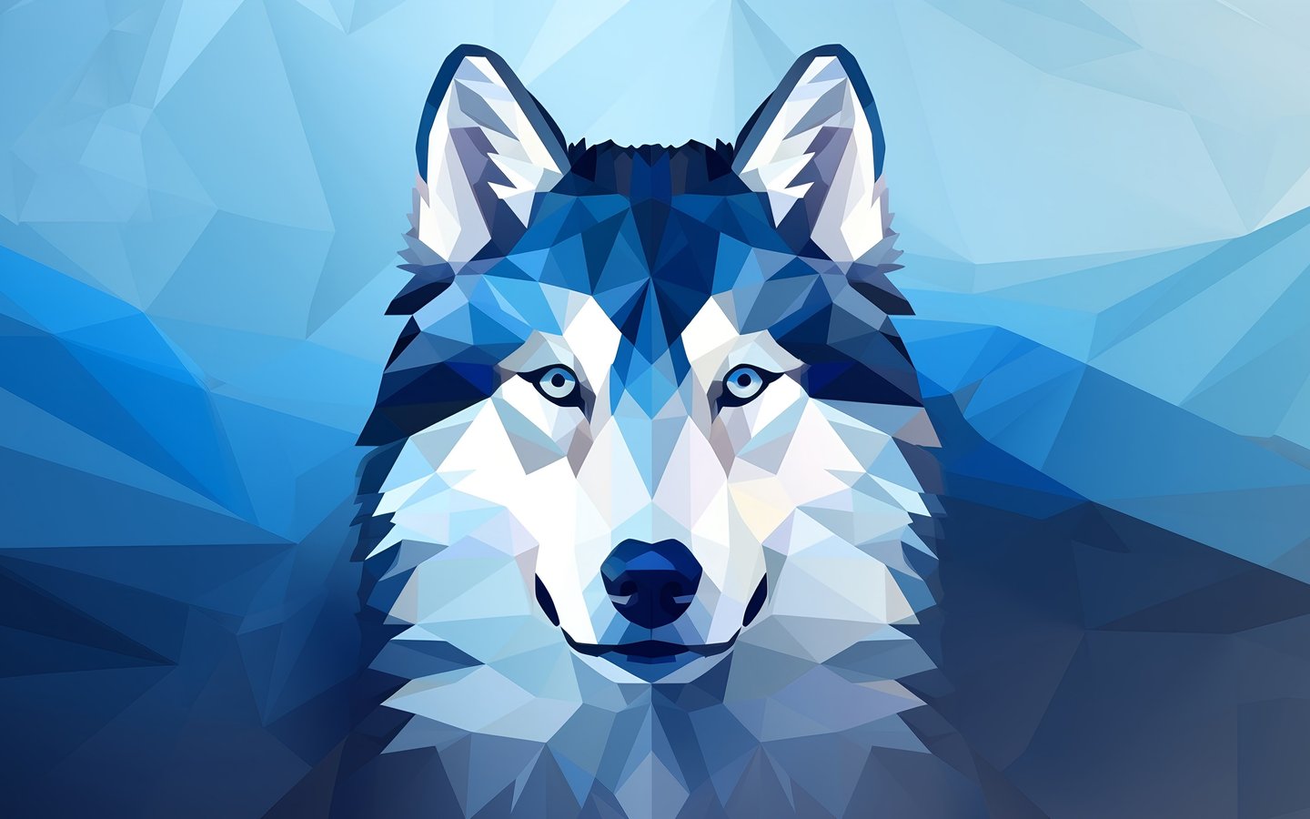 Low poly wolf head facing forward - WSXGA wallpapers in 1440x900 resolution