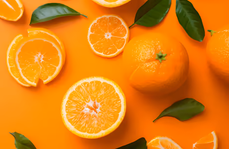 Food wallpapers: orange, citrus, leaves, vitamins
