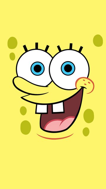 SpongeBobs Face - Wallpapers for Nokia, Samsung in 360x640 resolution