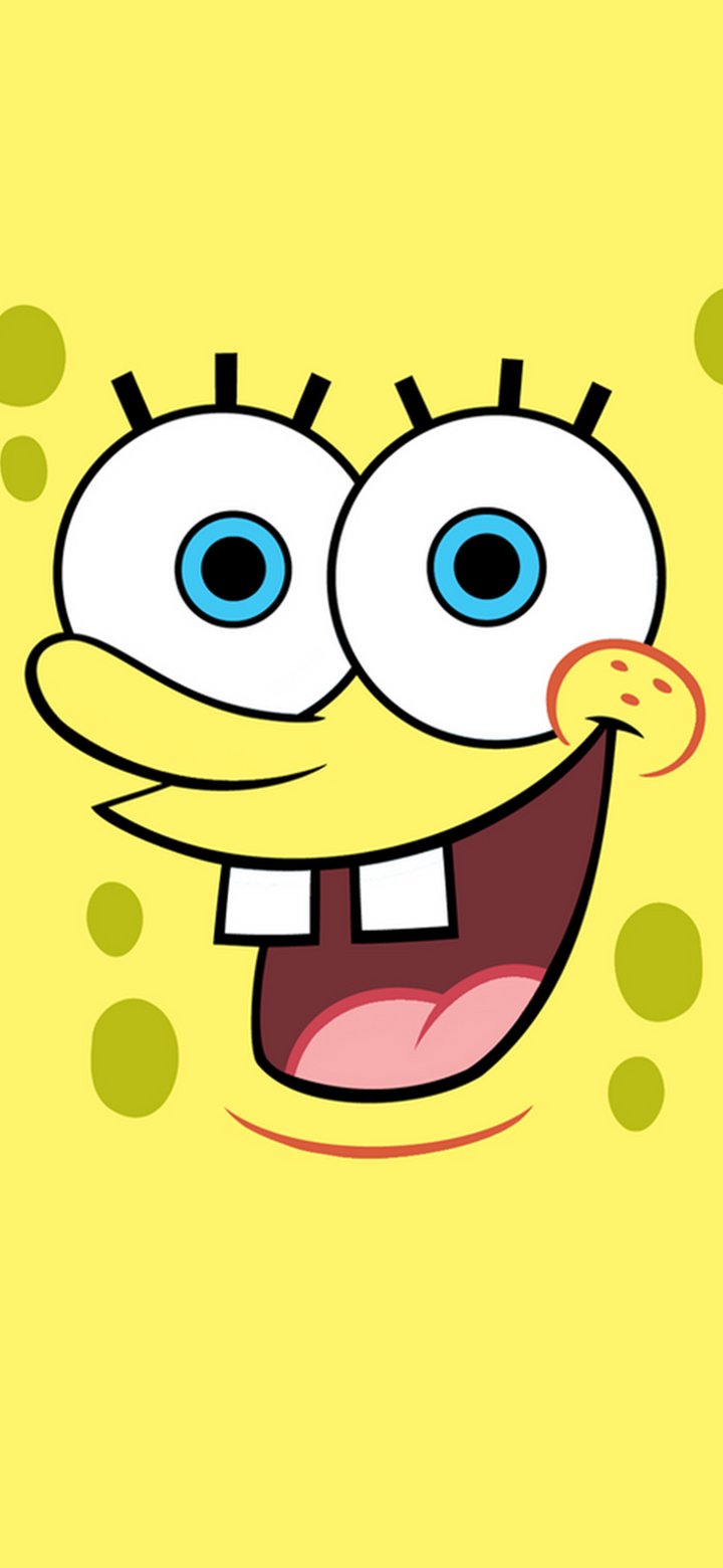 SpongeBobs Face - Wallpapers for Samsung Galaxy A11/A20e/A20/M11, Xiaomi Redmi 9A/9C, POCO C40 in 720x1560 resolution