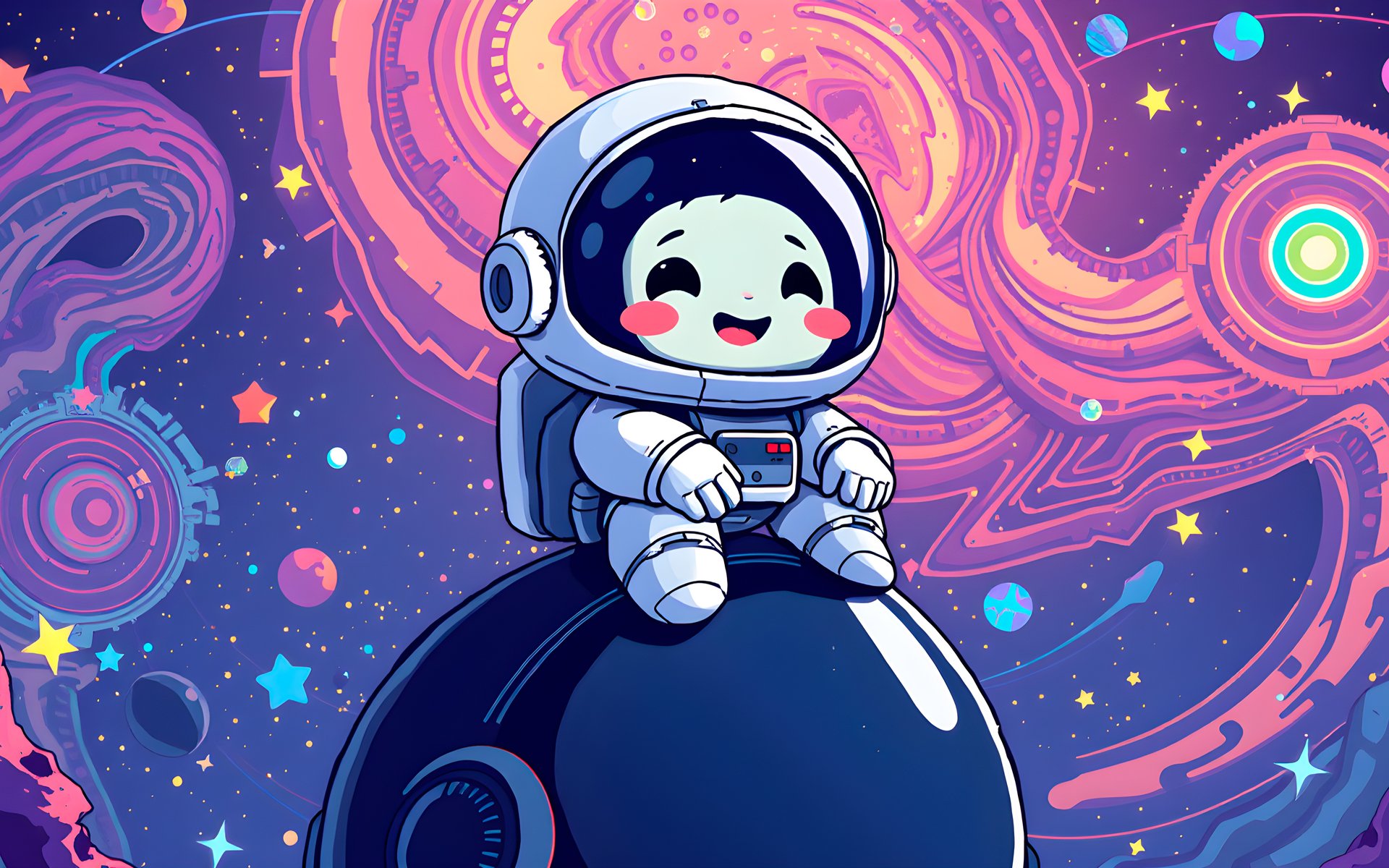 Cheerful astronaut - WUXGA wallpapers in 1920x1200 resolution