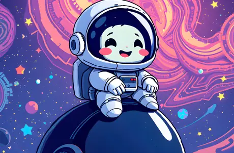 Обои космос: космонавт, планета, персонаж, скафандр