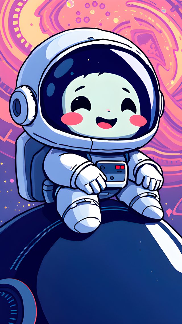 Cheerful astronaut - Wallpapers for iPhone 5/5S/5C/SE in 640x1136 resolution