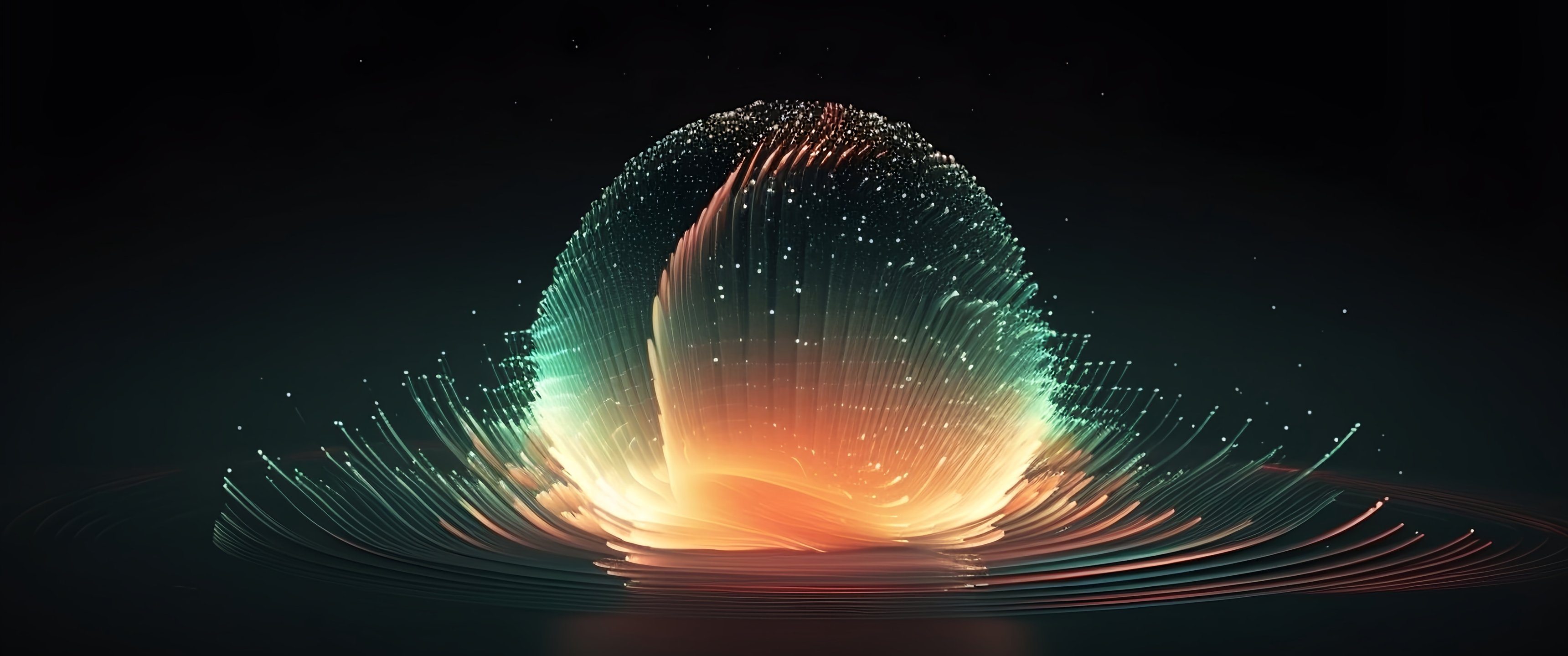 Luminous abstract sphere - UltraWide 21:9 wallpapers in 3440x1440 resolution