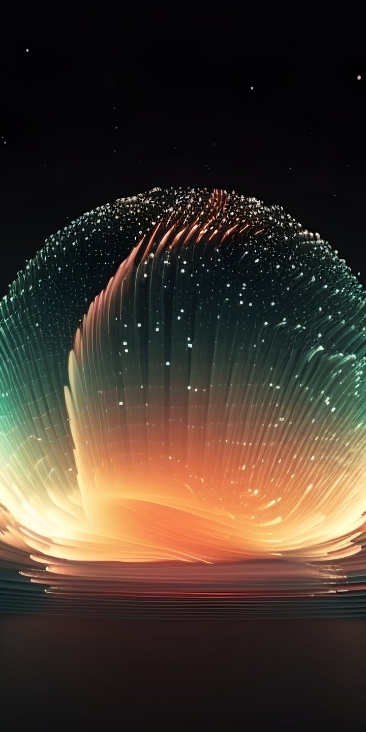Luminous abstract sphere - Wallpapers for Samsung Galaxy A03s, Xiaomi Redmi 7A, POCO C3 in 720x1440 resolution