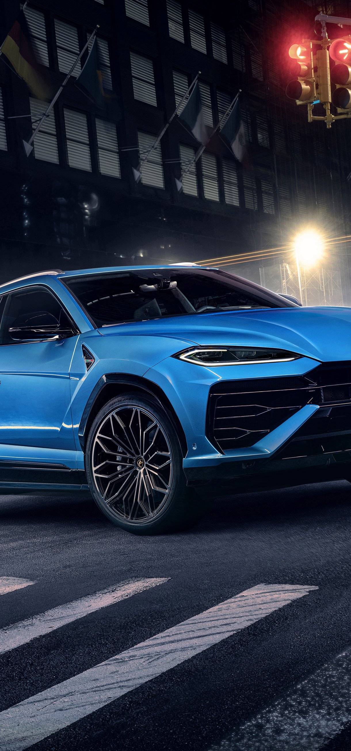 Blue Lamborghini Urus SE - Wallpapers for Xiaomi 17/17 Pro in 1220x2608 resolution