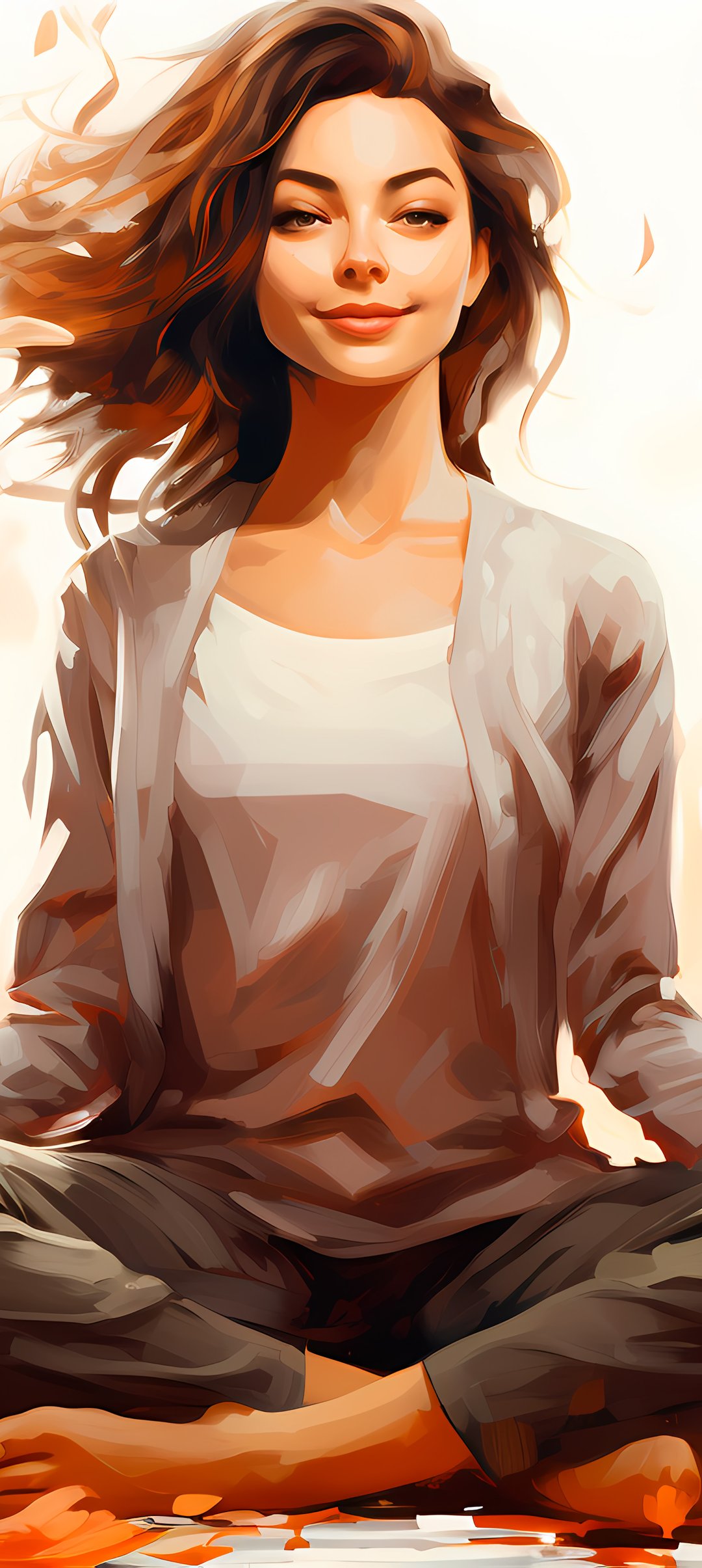 Woman practicing yoga - Wallpapers for Samsung Galaxy A13/A14/A53, Realme 12 Pro 5G, POCO M5 in 1080x2408 resolution