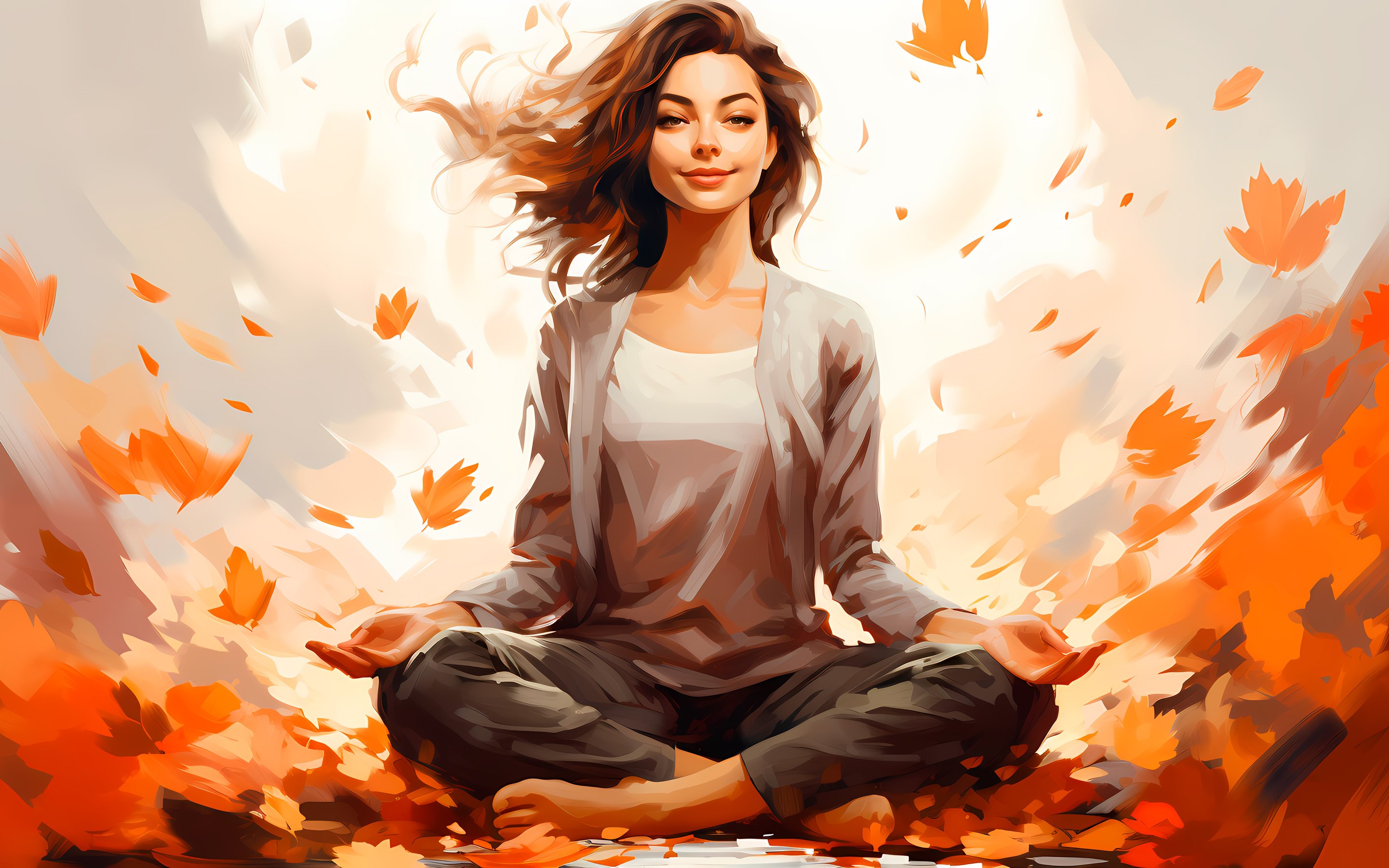 Woman practicing yoga - Wallpapers for Apple MacBook 15″ in 2880x1800 resolution