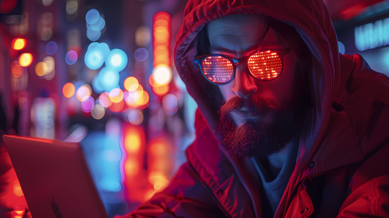 Hacker with glasses - wXGA++ wallpapers in 1600x900 resolution