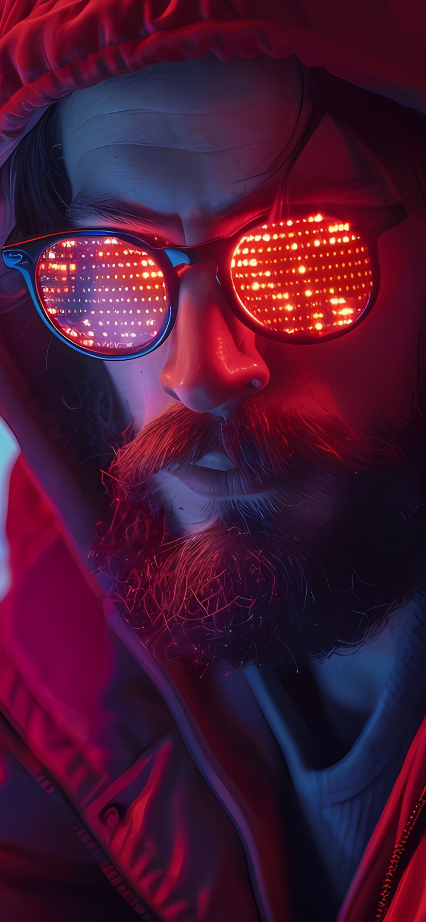 Hacker with glasses - Wallpapers for iPhone 11/XR in 828x1792 resolution