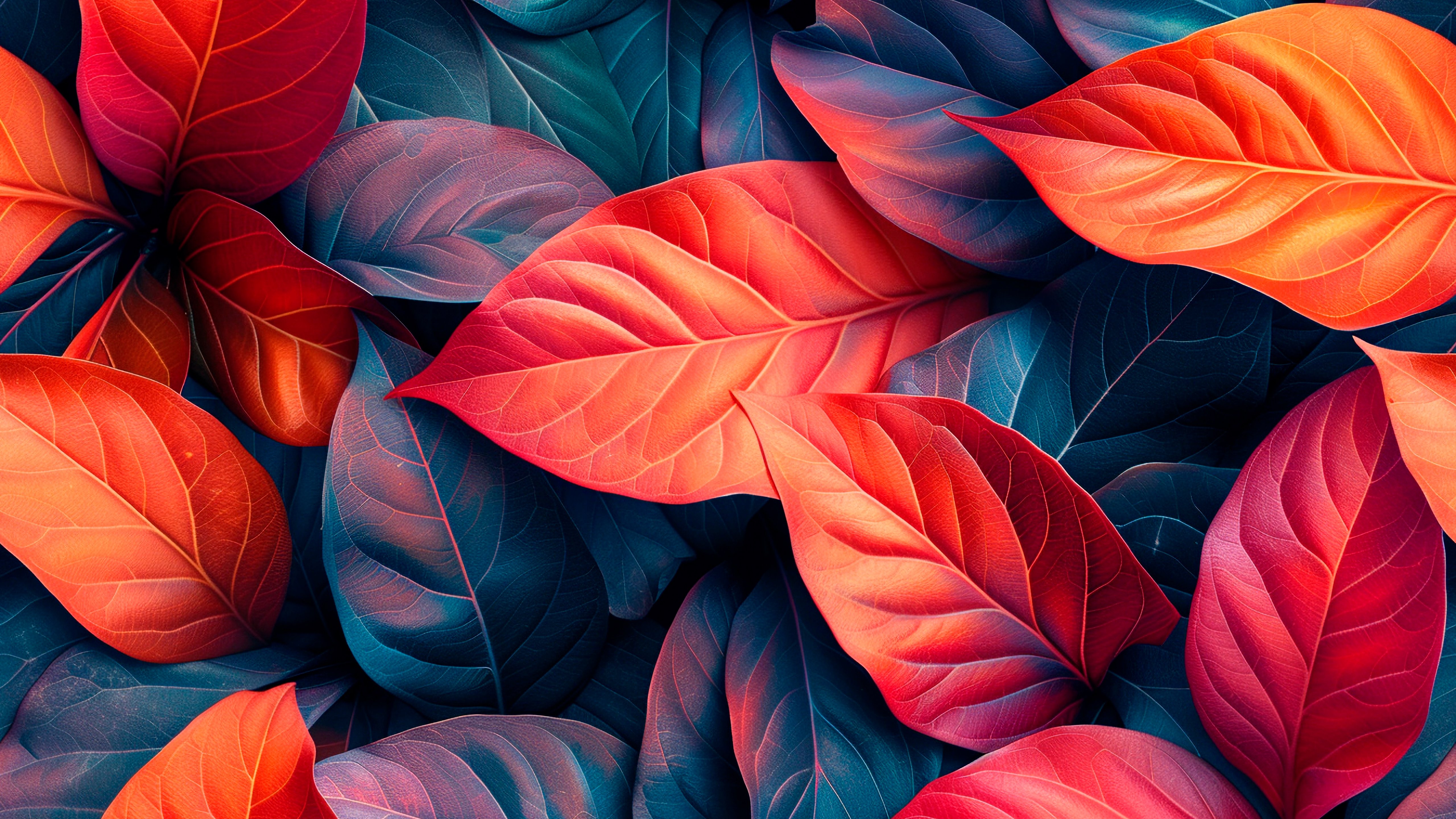 Bright reds and blues - 5K wallpapers in 5120x2880 resolution