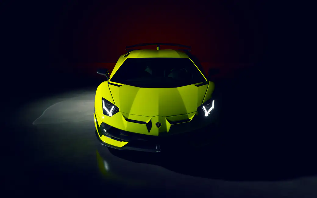 Lamborghini Aventador SVJ вид спереди — обои на рабочий стол и телефон
