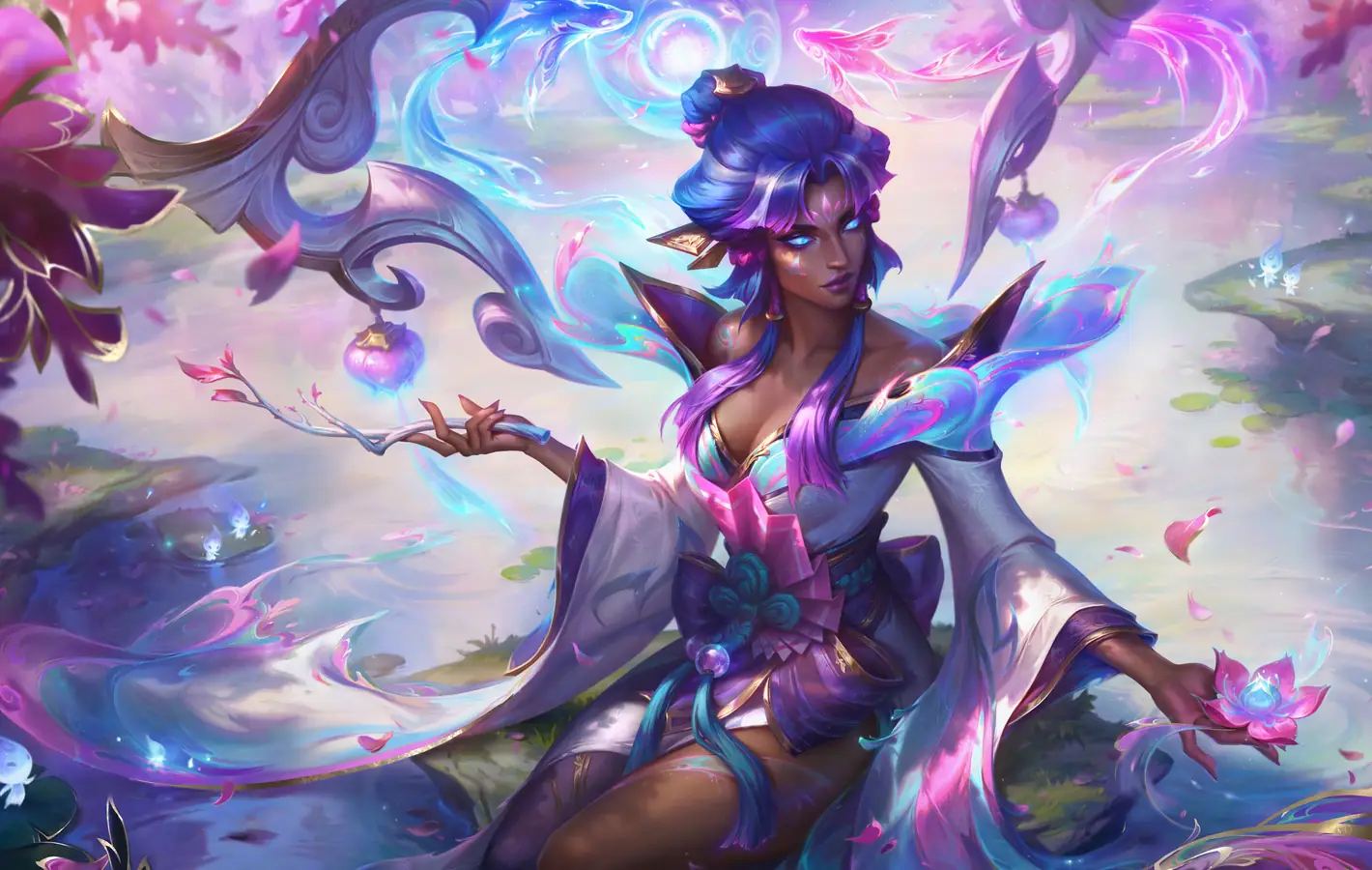 Karma from League of Legends — desktop and phone wallpaper, free download