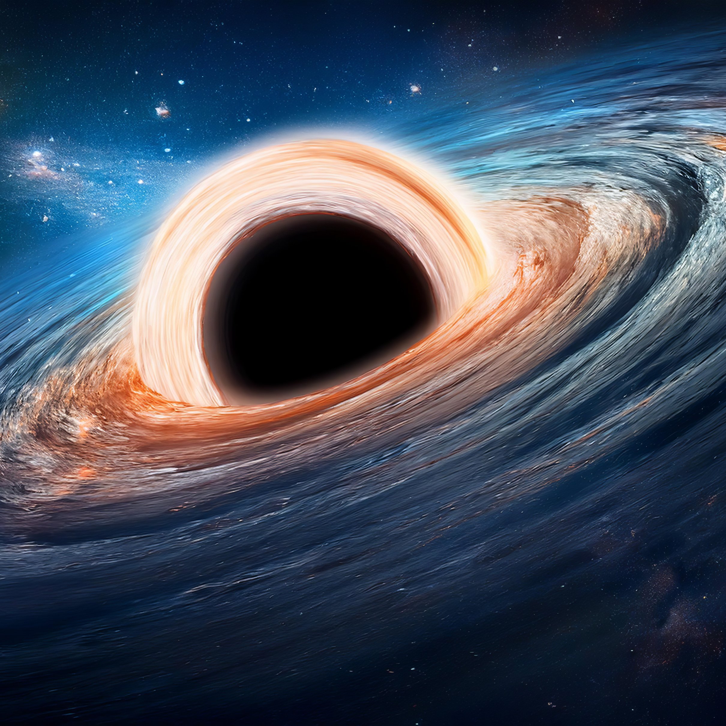 Black hole with a bright disk - Wallpapers for iPad Pro 11″ 2024 in 2420x2420 resolution