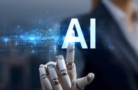 Processor and Microchip wallpapers for iPhone Air (2670x1878): artificial intelligence, robot, hand, interface