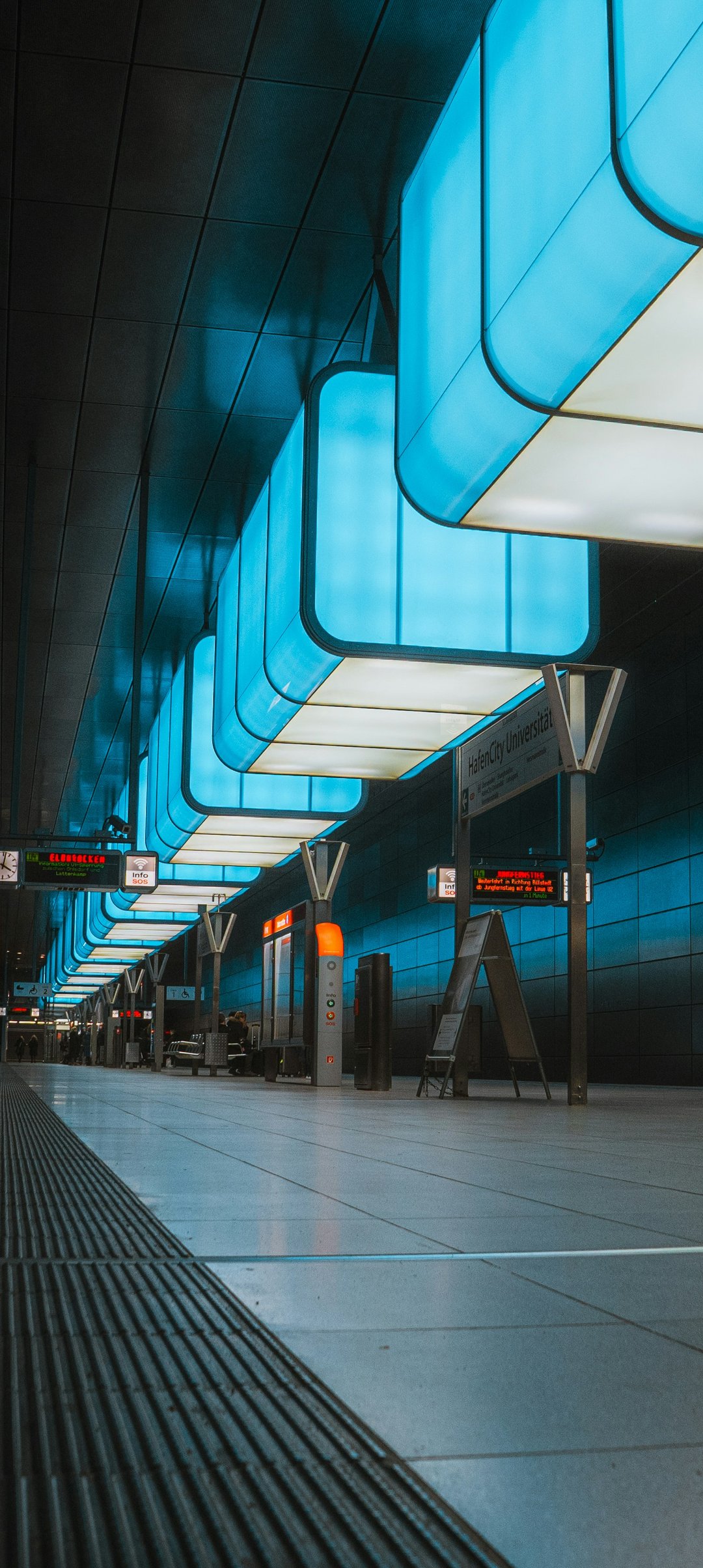 Modern Subway Station Interior - Wallpapers for Samsung Galaxy A13/A14/A53, Realme 12 Pro 5G, POCO M5 in 1080x2408 resolution
