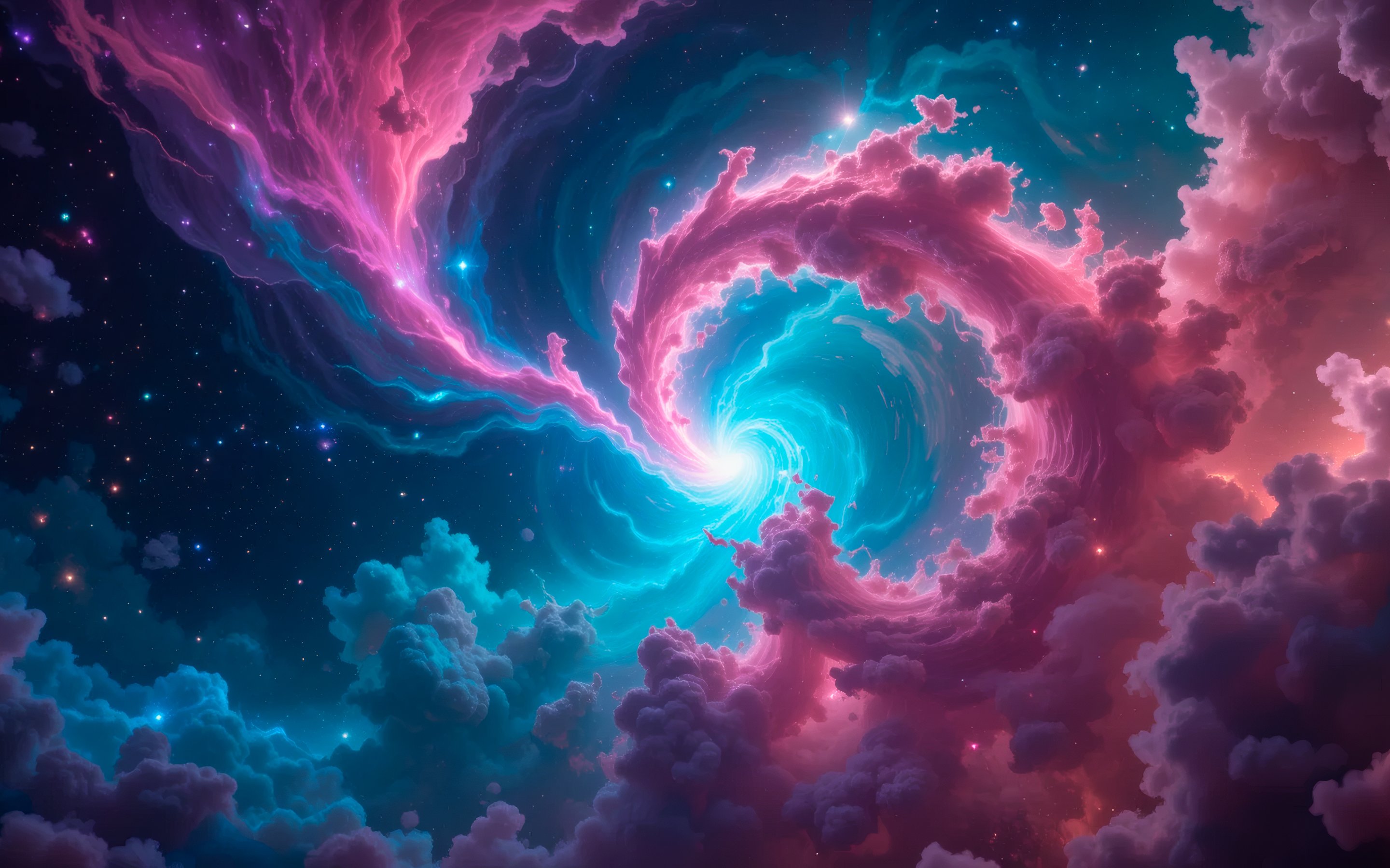Pink Spiral Galaxy - Wallpapers for Apple MacBook 15″ in 2880x1800 resolution