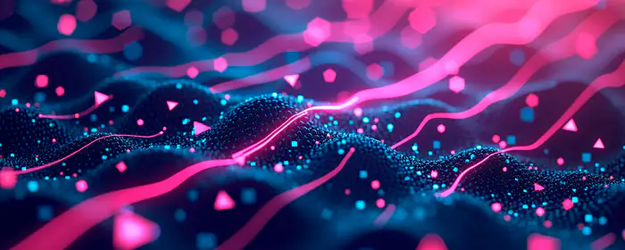 Abstraction wallpapers: neon, waves, particles, line