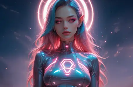 Fantasy wallpapers: girl, pink hair, elf, costume
