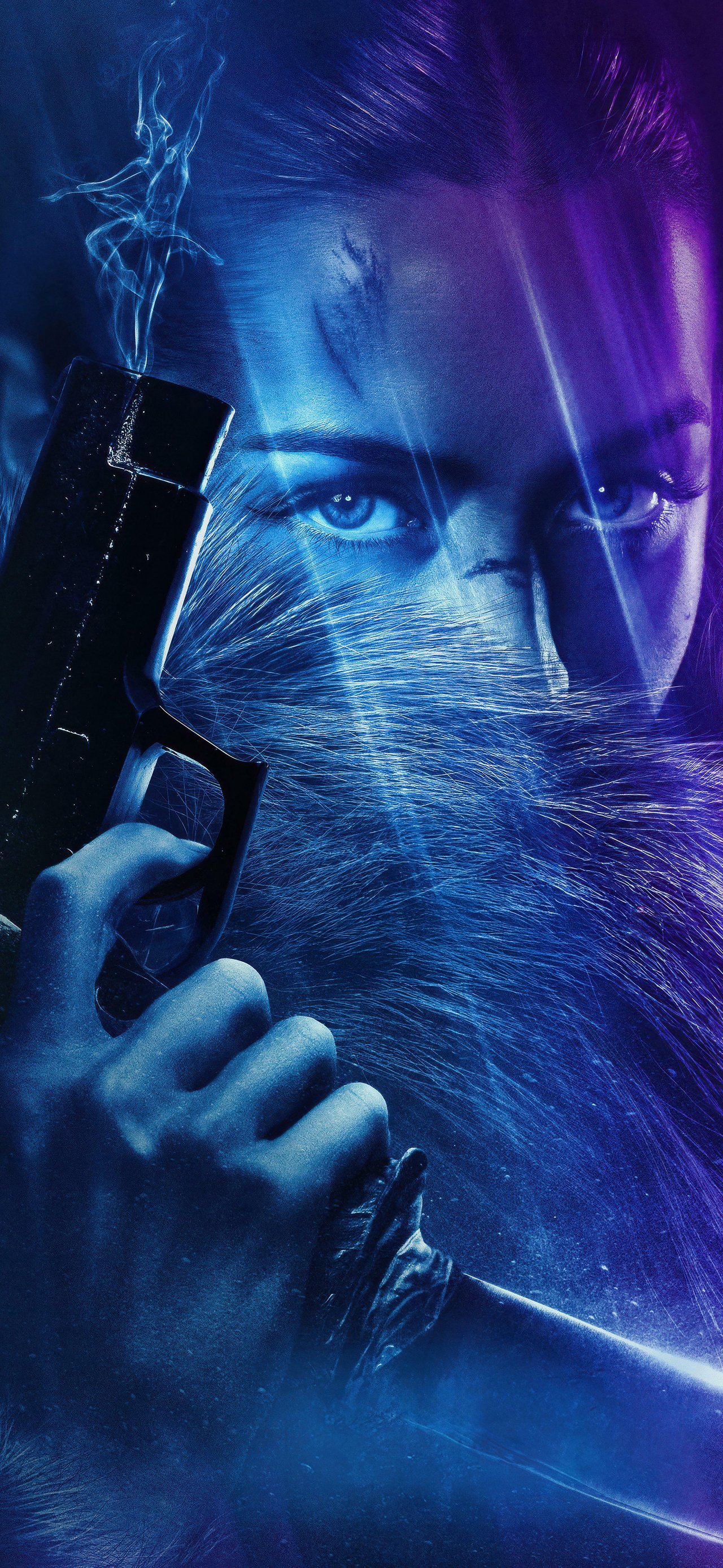 Ana de Armas with a gun - Wallpapers for Xiaomi 15T in 1280x2772 resolution