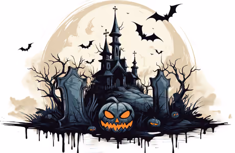 Ghost Wallpapers for Apple iPad 1 (1024x1024): Halloween, moon, jack-o-lantern, bat