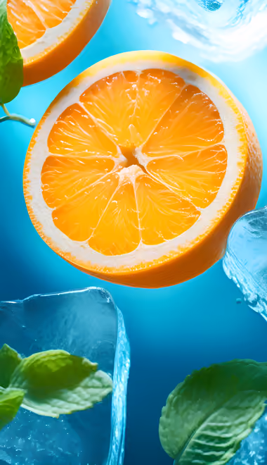 Food wallpapers: drink, orange, ice, mint