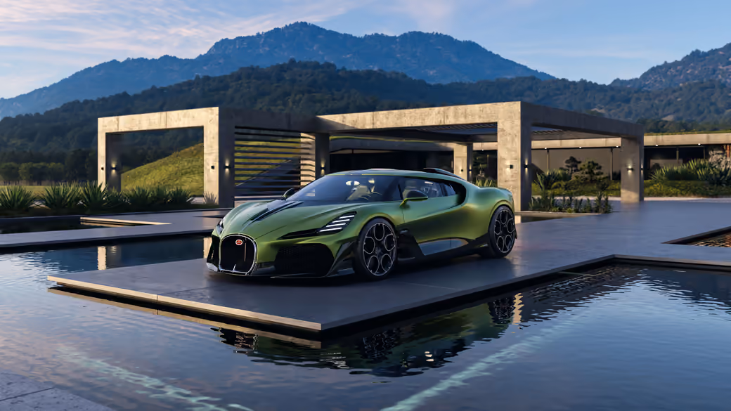 Супекар Bugatti Brouillard спереди - Обои для iPhone Air в разрешении 1260x2736