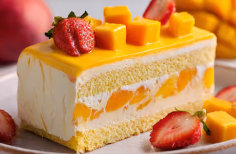 Food wallpapers: cheesecake, dessert, mango, strawberry