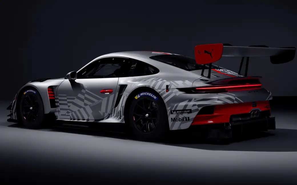 Серый Porsche 911 GT3 Cup — обои на рабочий стол и телефон