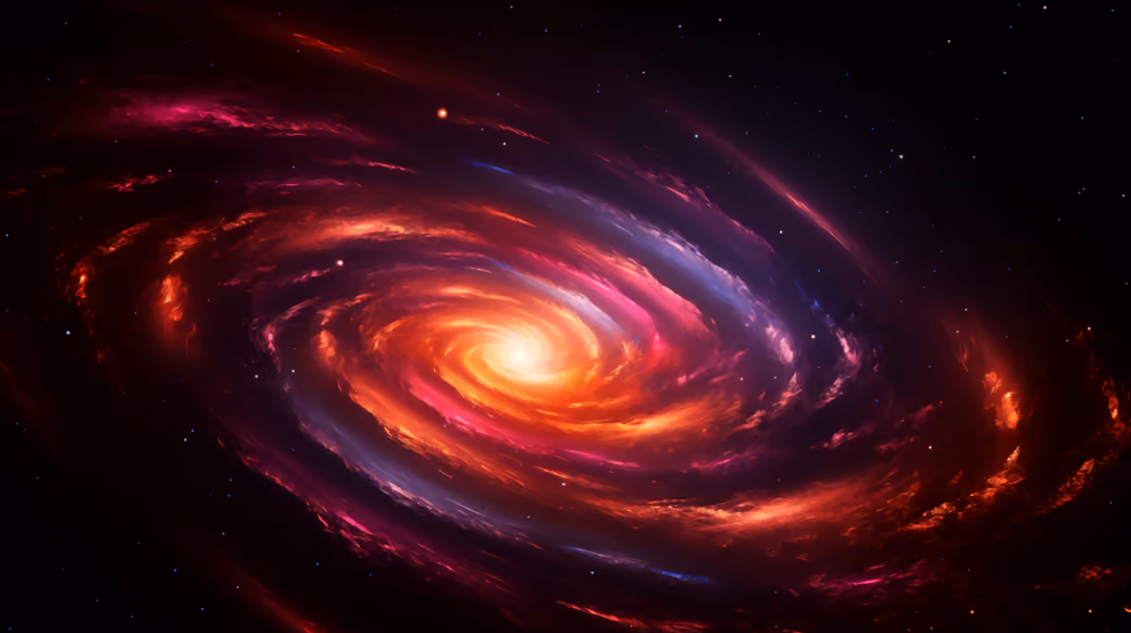 Swirling spiral galaxy — desktop and phone wallpaper, free download