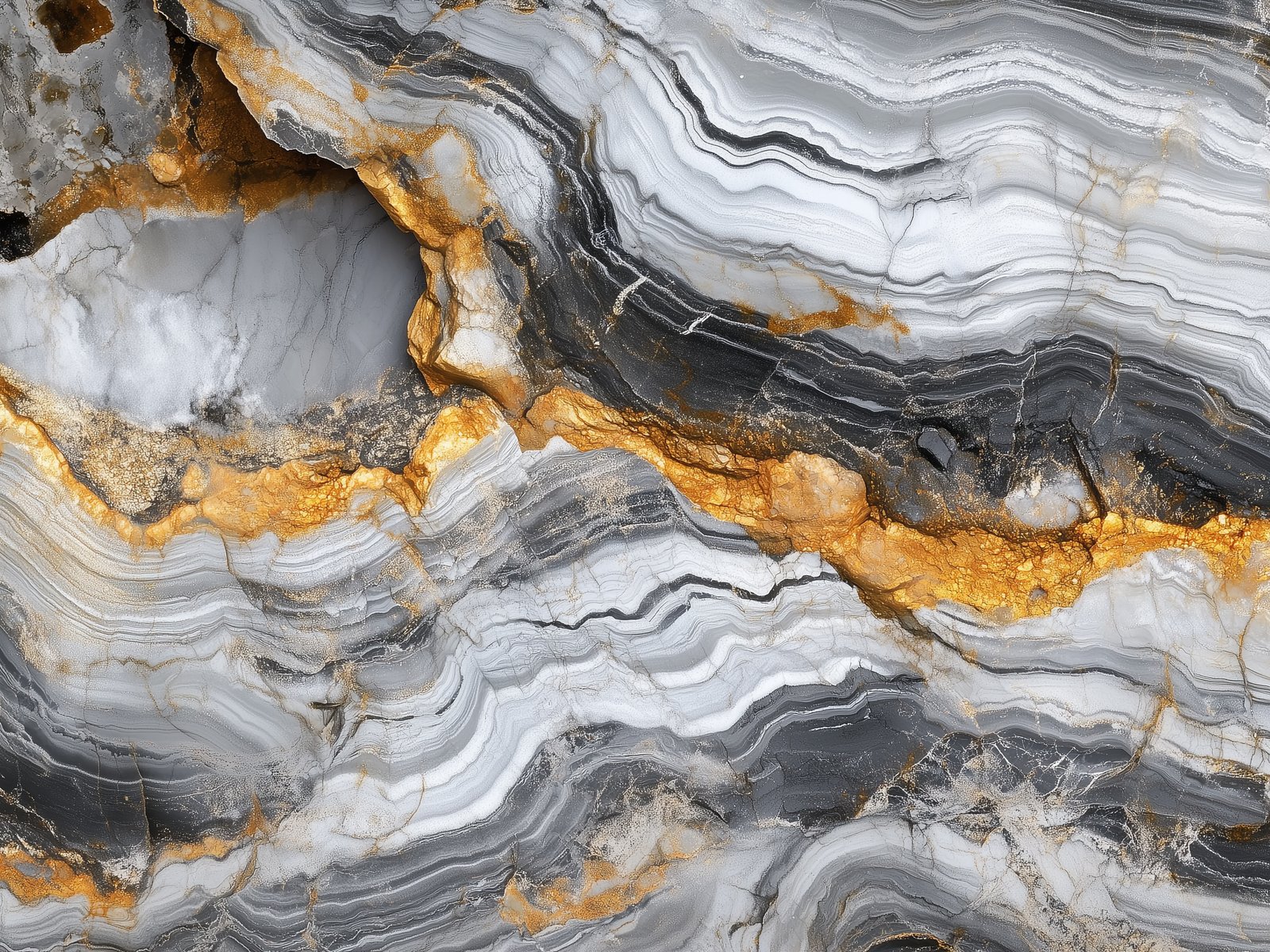Grey marble with gold - UXGA wallpapers in 1600x1200 resolution