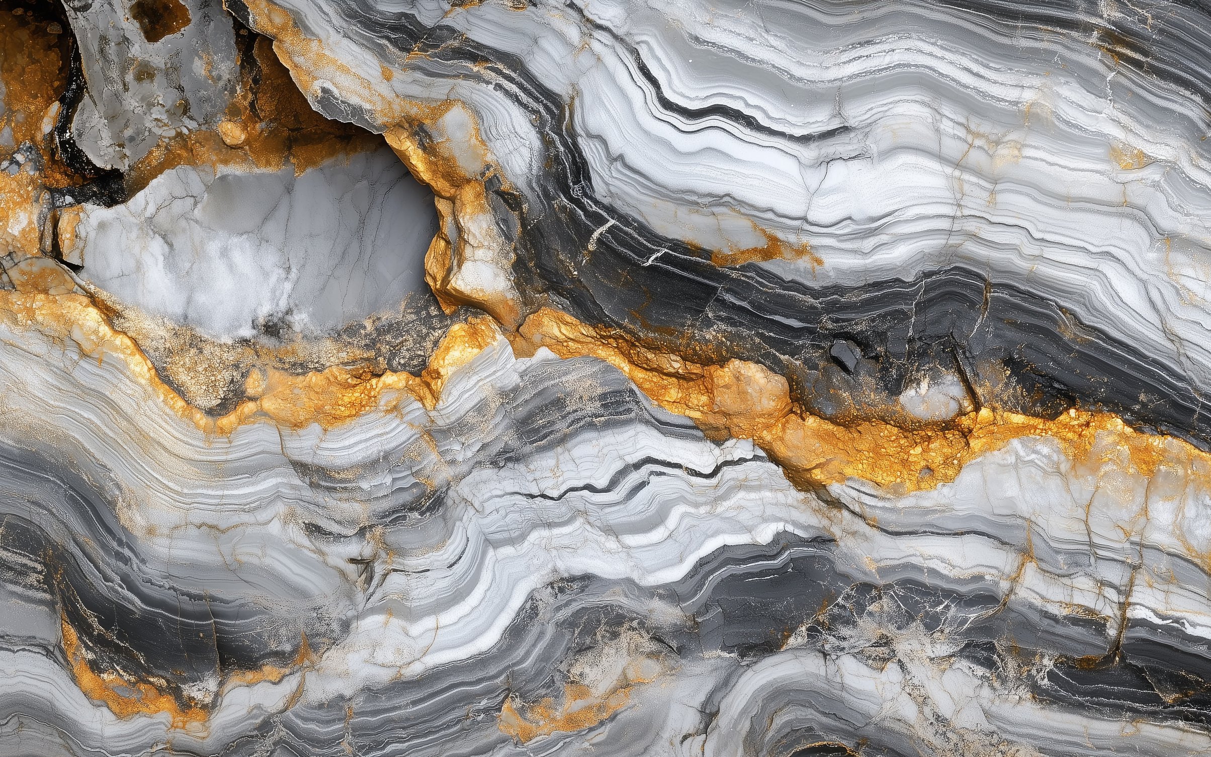 Grey marble with gold - Wallpapers for MacBook Neo in 2408x1506 resolution