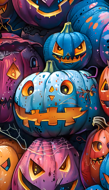Jack-o-lantern Wallpapers for Xiaomi 13 Ultra/14 Ultra/15 Ultra/17 Pro Max, Samsung Galaxy S20/S20 Ultra/S21 Ultra (1440x3200): Halloween, hat, cobweb, jack-o-lantern