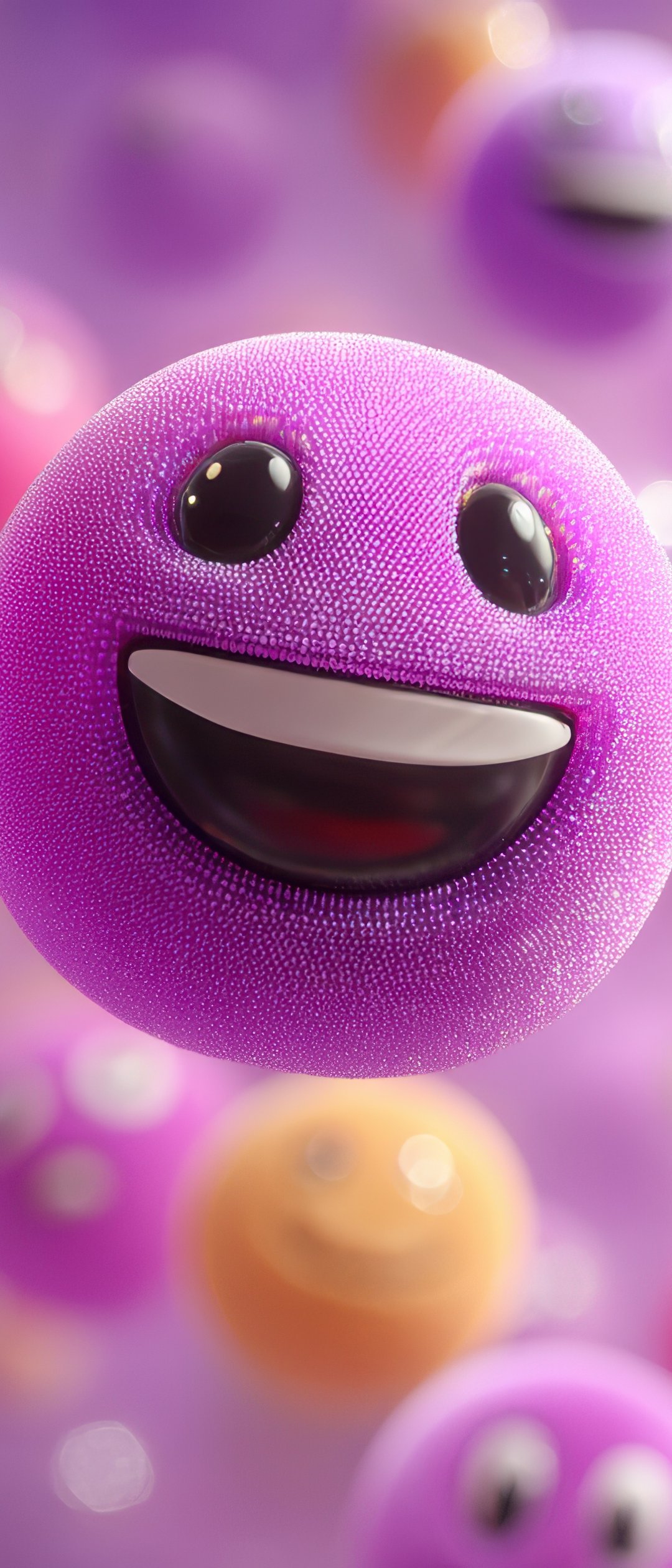 3D emojis with joyful faces - Wallpapers for Samsung Galaxy Z Flip7, Sony Xperia 5 II/5 III/5 V/10 IV/10 V, Xiaomi Mix Fold 3 in 1080x2520 resolution