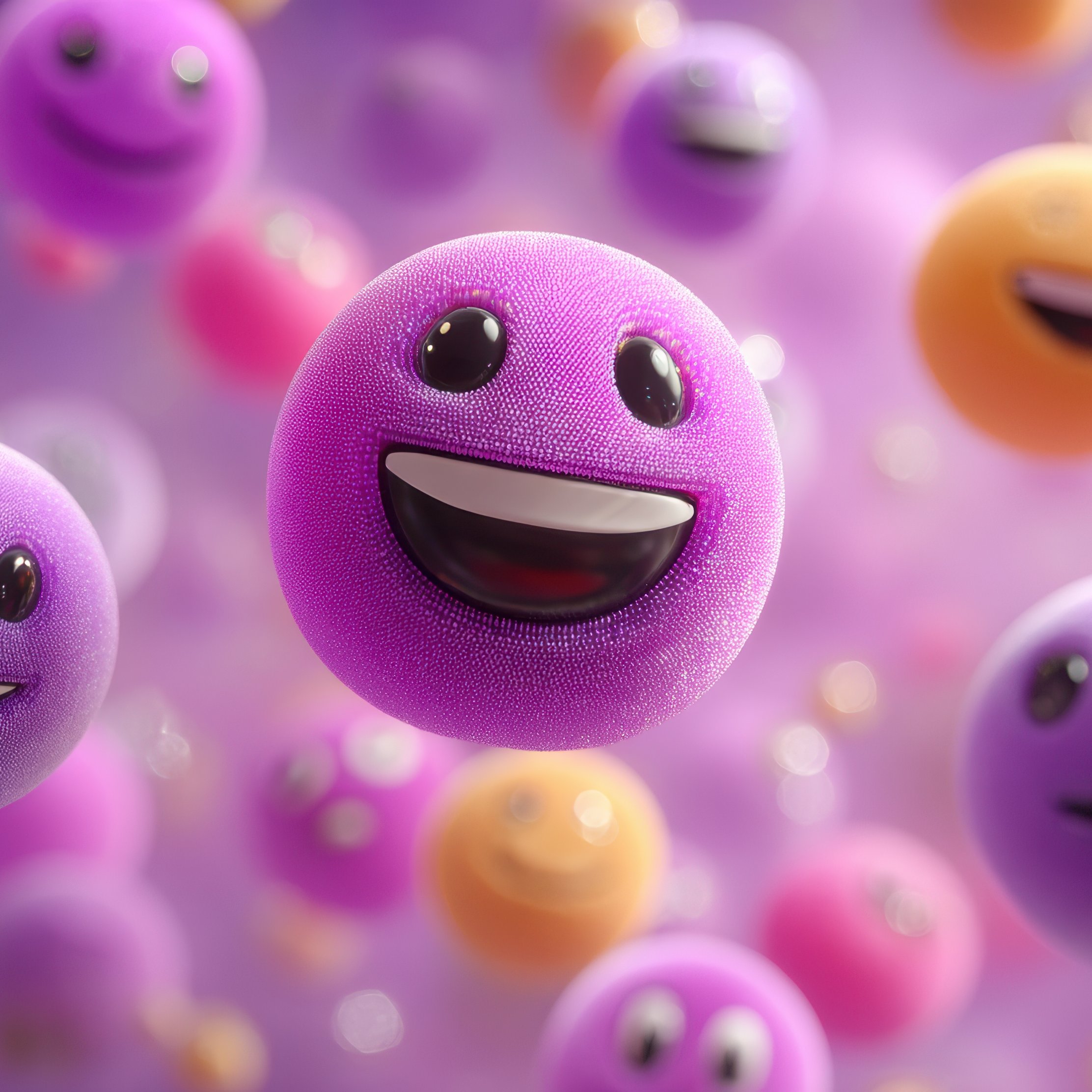 3D emojis with joyful faces - Wallpapers for iPad Pro 10.5″ in 2224x2224 resolution