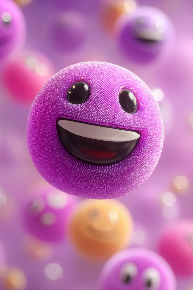 3D emojis with joyful faces - Wallpapers for iPhone 4/4S in 640x960 resolution