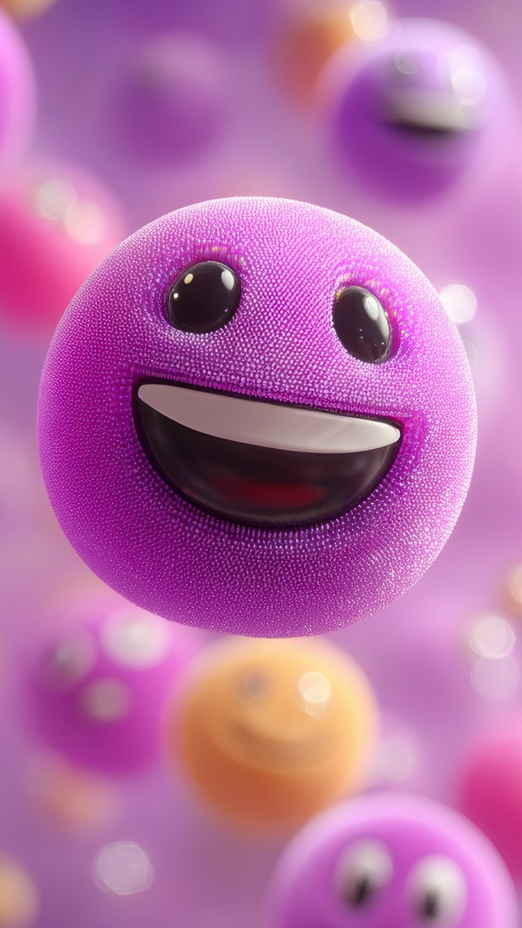 3D emojis with joyful faces - Wallpapers for iPhone 6/6S/7/8/SE2/SE3 in 750x1334 resolution